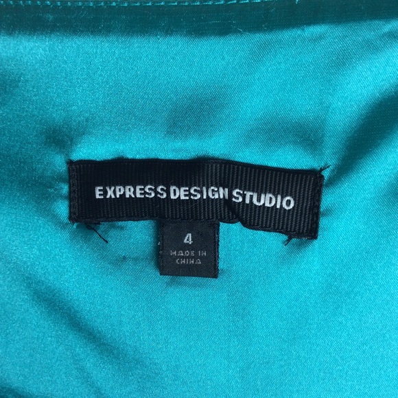 Express Design Studio Teal Sleeveless Dress Size 4 - Picture 6 of 7